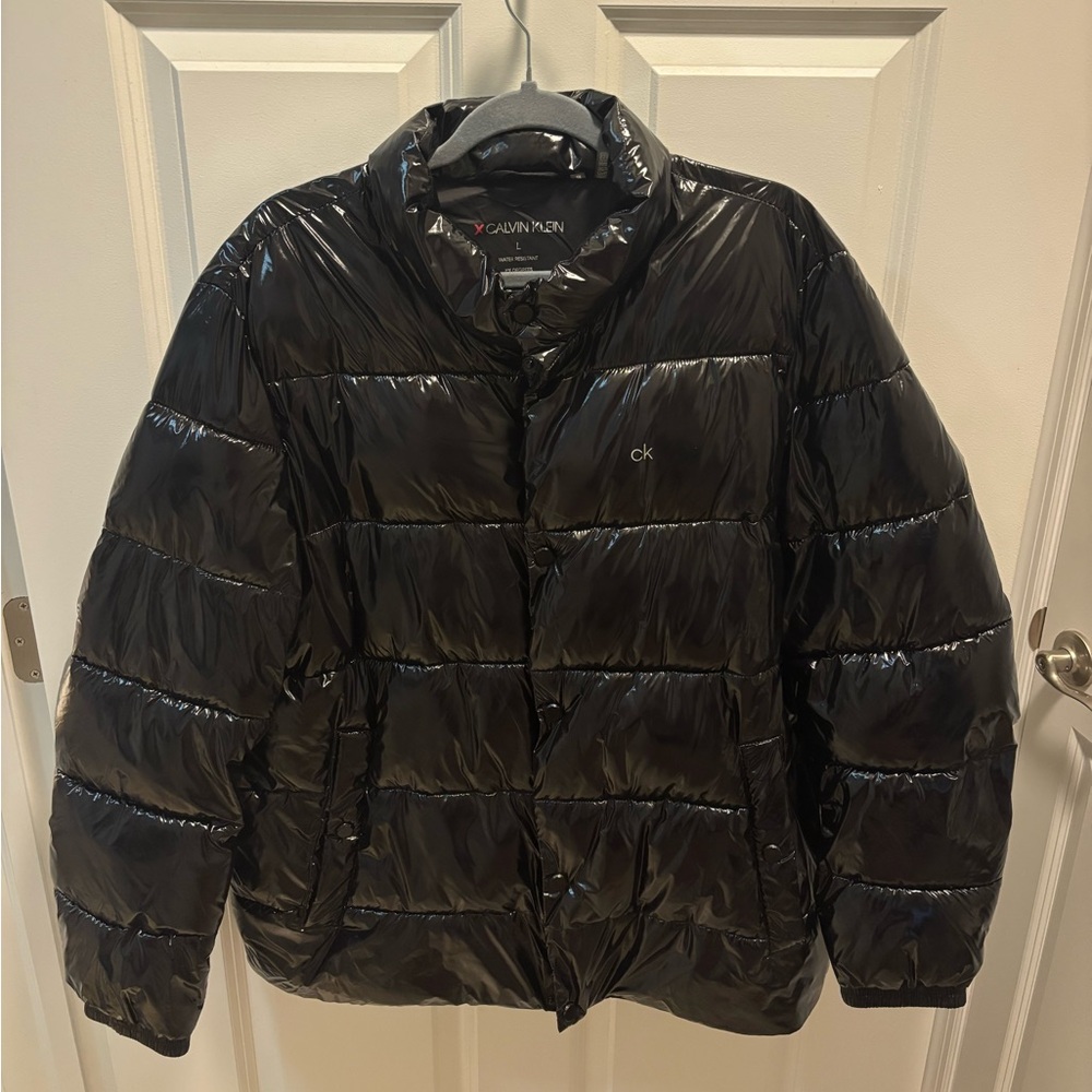 Calvin Klein Black Shiny Puffer Jacket